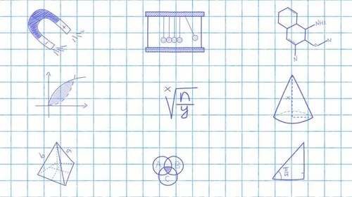 手绘科学与数学符号AE模板_8132